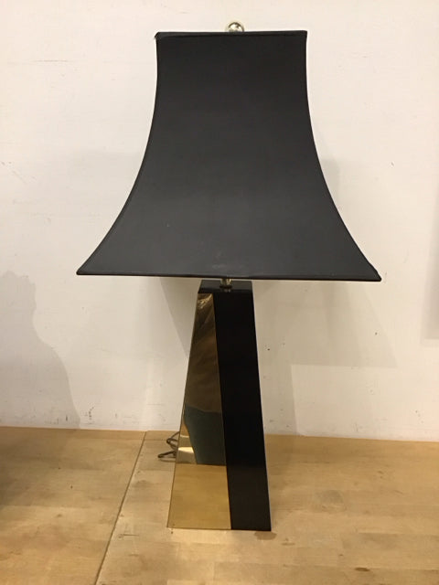 32" Gold Black Table Lamp