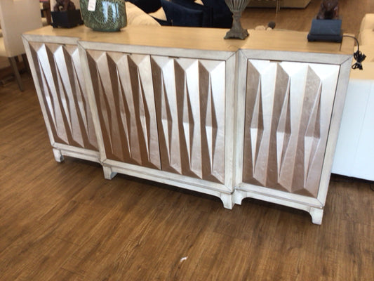 72 1/8" X 18 1/8" Coast To Coast Metallic Four Door Front Wood Cabinet