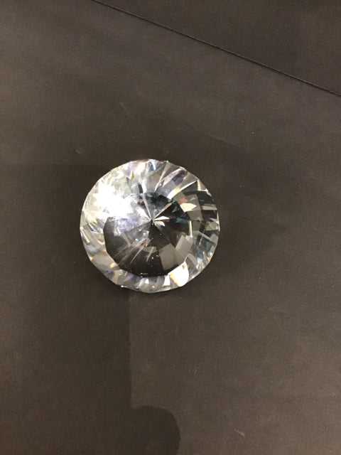 Faceted Glass Stone Paperweight