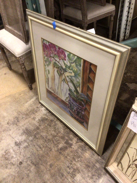 30x33 Framed Orchid Art