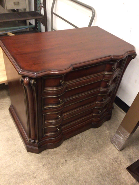 Hooker Seven Seas Black & Brown Two Drawer File Cabinet