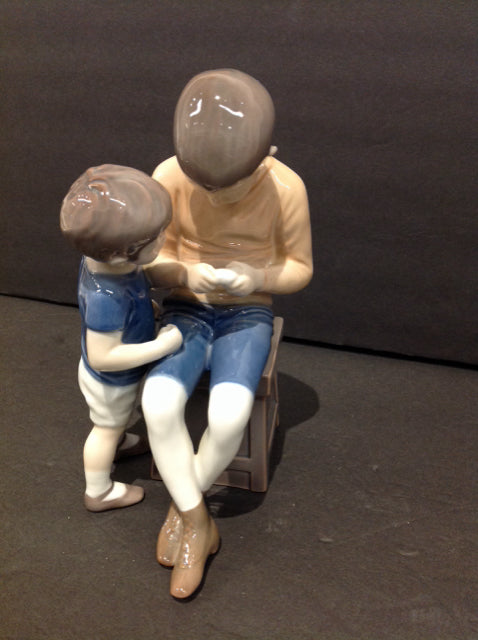 8" 2 Boys Porcelain Figurine