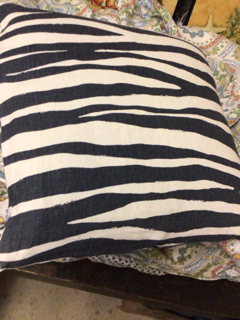 White & Blue Pattern Pillow