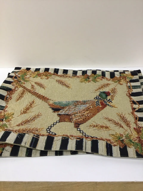 Set/4 Mackenzie Pheasant Placemats