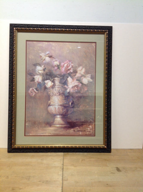32"x25" Framed "Classic Roses" Paul Mathenia