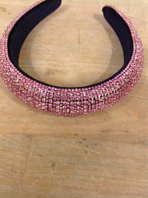 Women's- Pink Rhinestone Headband