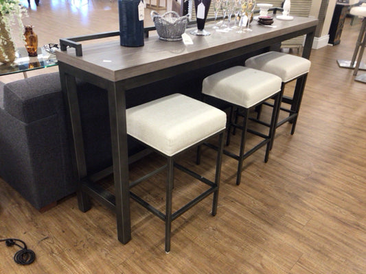 Universal Furniture Mitchell Console Table W/3 Stools