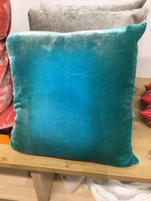 Kevin O’Brien Studio Velvet Turquoise Pillow