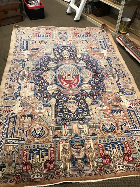 6.6X10.4  Mutli Color/Blue Persian Rug