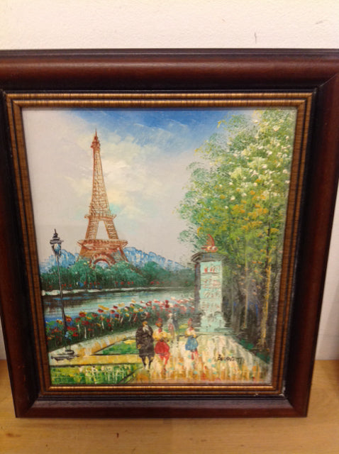 12" X 11" Signed Paris Art Canvas