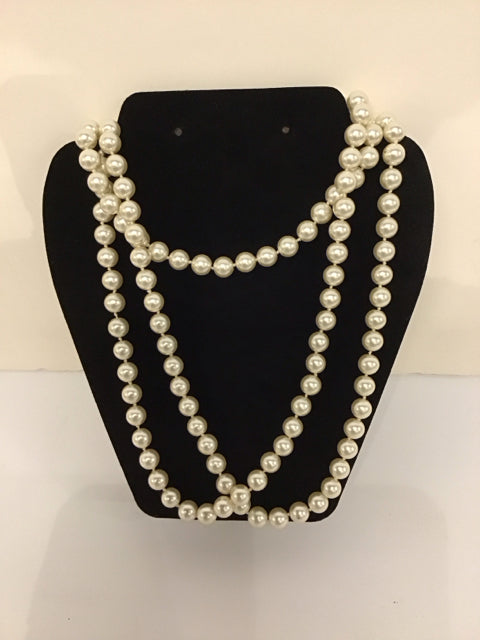 Triple Strand Faux Pearls