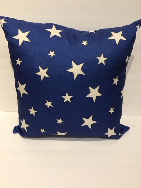 Blue Pillow w/White Stars
