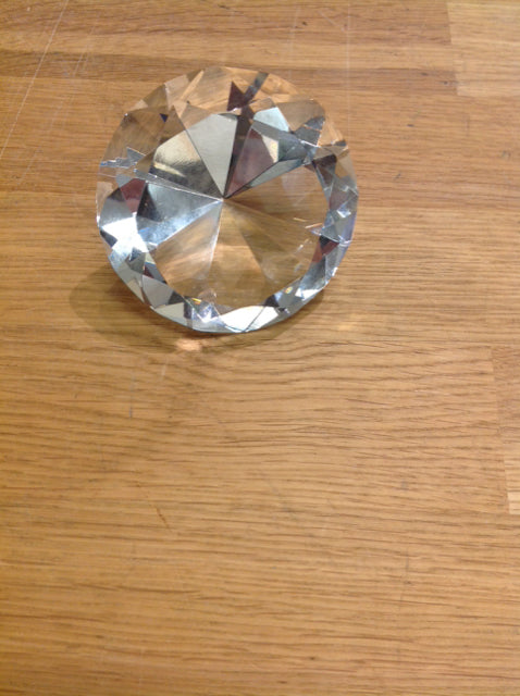 Glass Diamond Paperweight