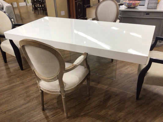 VIG Furniture Modrest Encino Modern White & Glass Dining Table