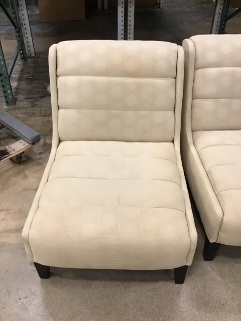 Printed Fabric Armless Lounge Chair