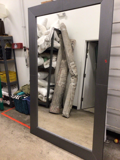 55" X 87" Grey Wood Framed Floor Mirror