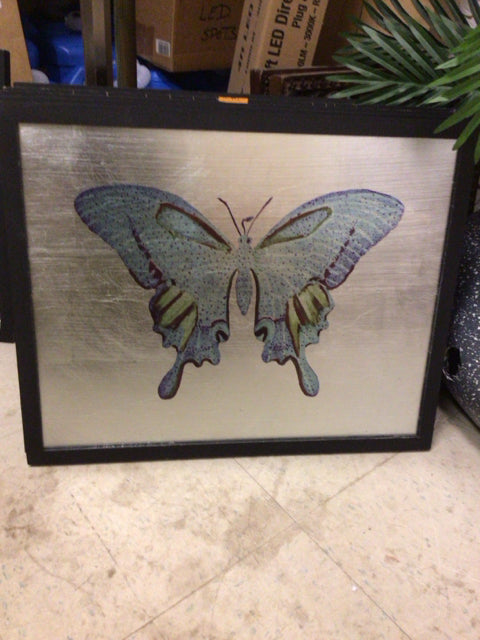 19 3/4" X 15 3/4" Uttermost Black Framed Butterfly Wall Decor