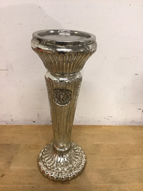 12" Silver Candle Holder