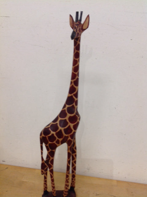 24" Wood Carved Giraffe