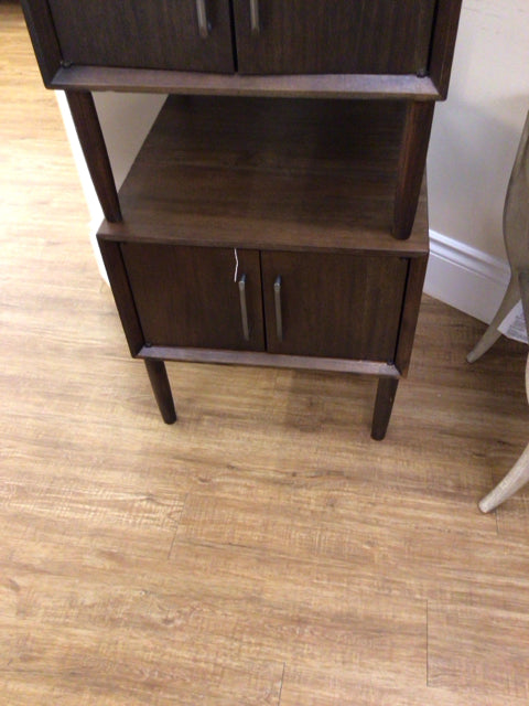 2  Door/Dark Wood End Table