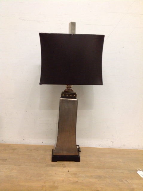 Uttermost 32" Champagne Wood Reptile Shade Lamp