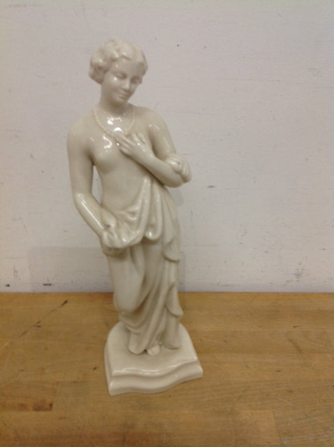 15" Belleek  Porcelian Greek Woman Statue