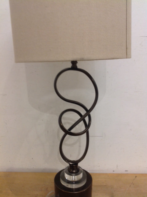 30" Uttermost Bronze Spiral Metal Lamp