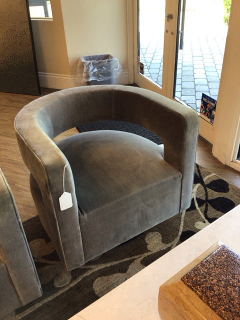 RH Drew Curved Back Swivel Chair