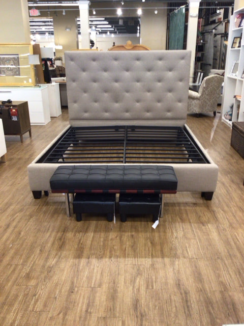 Fabric Tufted King Bed