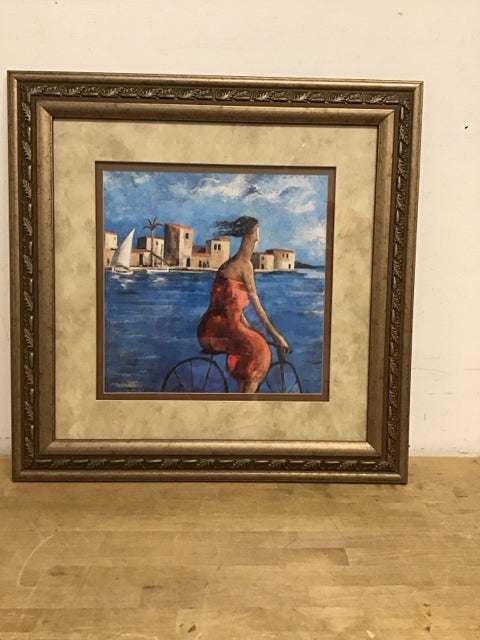 27x28 Framed "Encuentro" Didier Lorenco Print