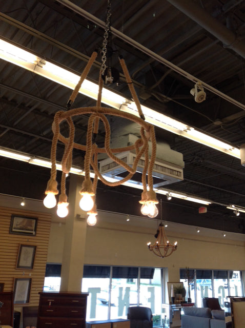 Draper 6-Light Jute Rope Chandelier