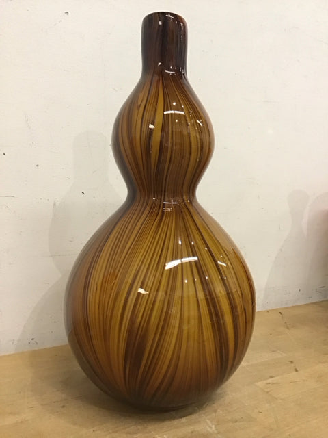 Z Gallerie 16.5" Brown/Amber Swirl Vase