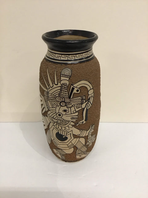 Mexican Pottery Mayan Vase