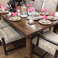 80" X 46" Ethan Allen Wood Extending Dining Table W/2 Leaves