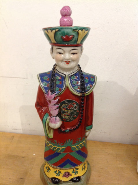 14" Asian Ceramic Emperor