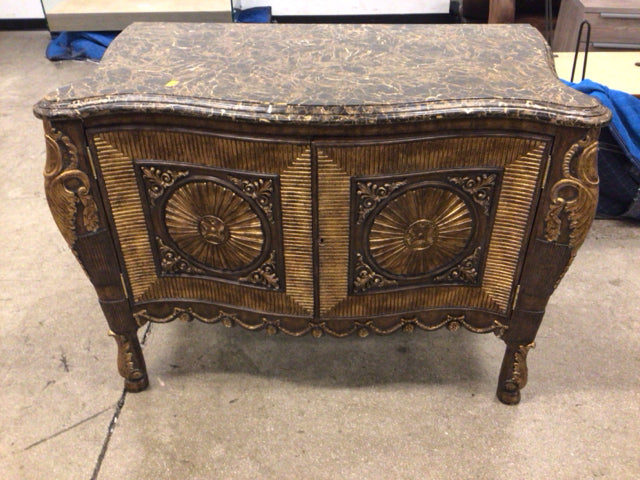 Maitland-Smith (British) Gilt Wood & Marble Top Chest