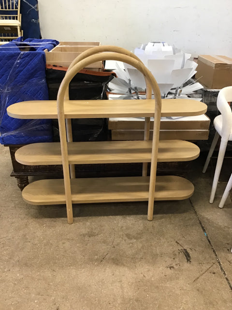 C&B Canyon Natural 3-Shelf Wood Bookcase