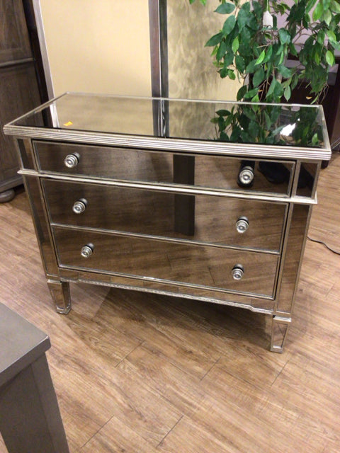 Mirrored Three Drawer Chest