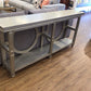 AS-IS Wood Silver Console Table