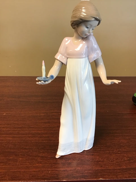 10" Lladro  Girl With Candle