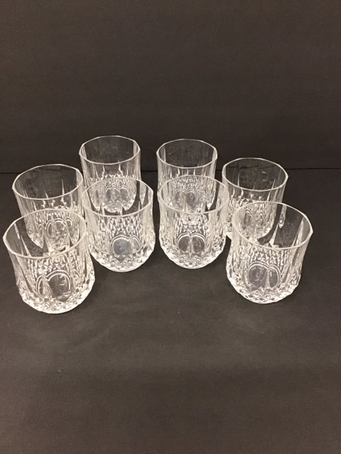 Set/8 Cristal d' Arques Longchamp Rocks Glasses