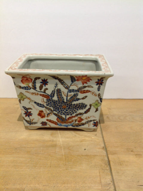 9x6 Oriental Style Painted Rectangular Planter