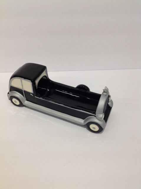 10" Fitz & Floyd Black Porcelain Cracker Car