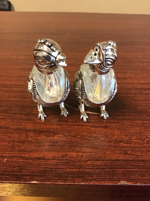 Godinger Crystal & Silver Chicks Salt And Pepper