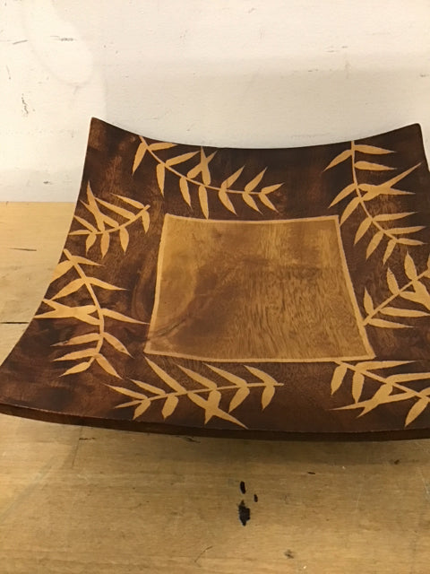9.5" Asian Wooden Tray