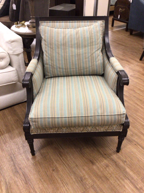 Ethan Allen Custom Wood & Fabric ArmChair