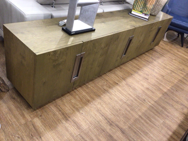 AS-IS RH White Hall 6-Door Media Console(Two Doors Uneven)