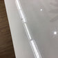 39 1/2" X 85 1/2" White Lacqured & Chrome Trim Dining Table