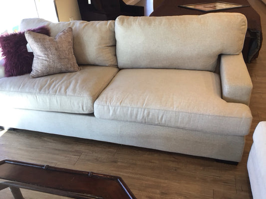 Coaster Cream Block Arm Sofa
