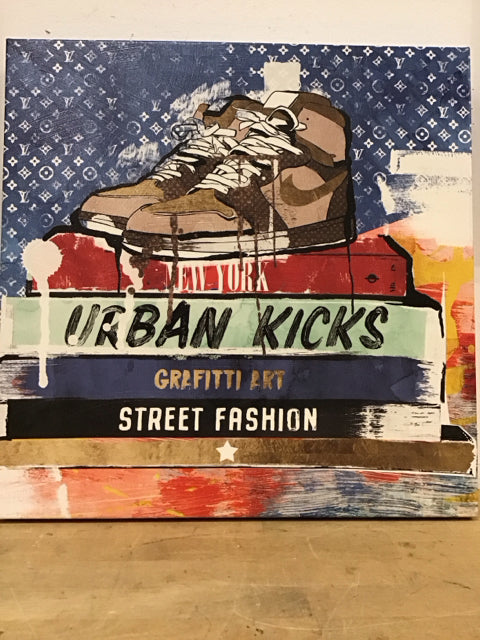 18"x18" Urban Kicks Graffiti Art Print